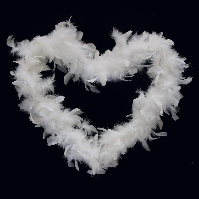 Flydreamfeathers 25 Gram, 4 Feet Long Chandelle Feather Boa, Feather Boa, Great for Party, Wedding, Halloween Costume, Christmas Tree, Decoration (White Color) - Image 4